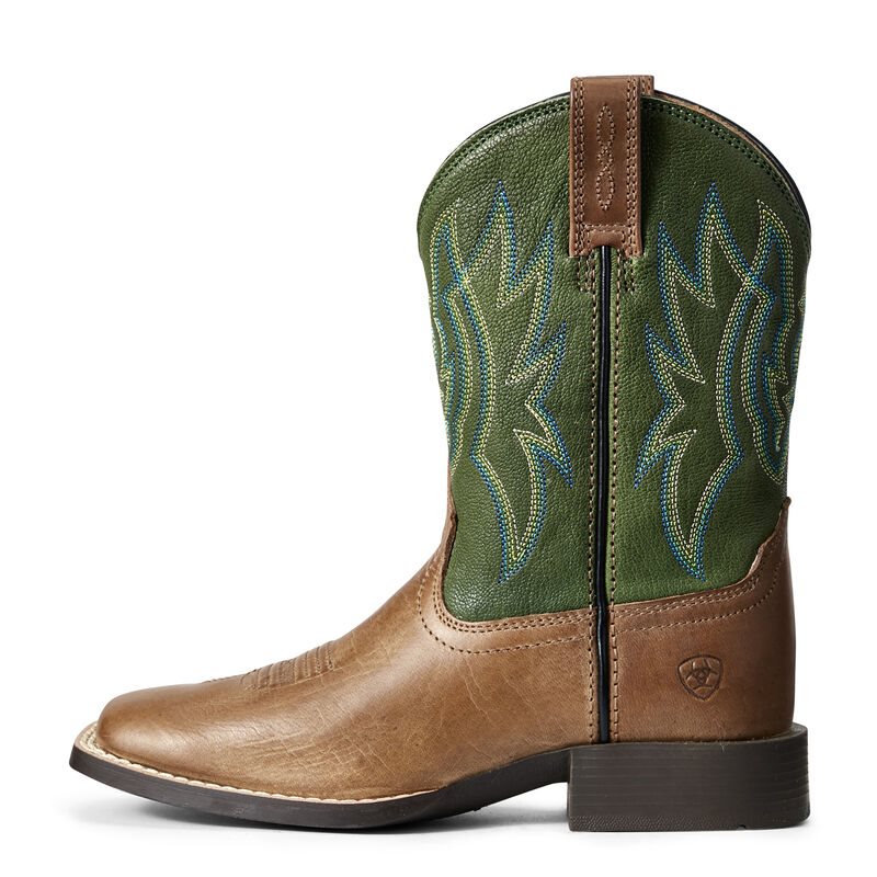 Ariat Pace Setter Kahverengi / Turkuaz Western Csizma Çocuk (26697-296)